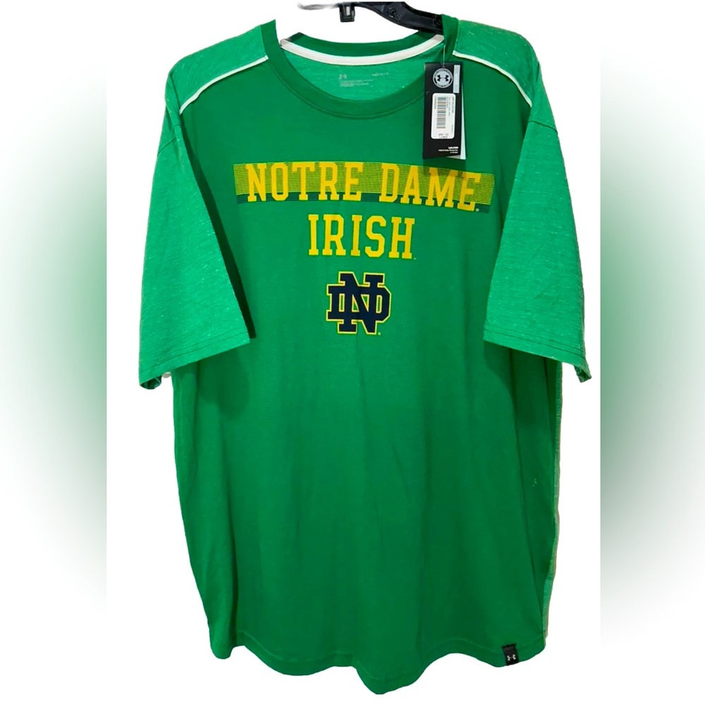 NWT! Under Armour Notre Dame Fighting Irish Men’s T-Shirt Size Large; Loose Fit